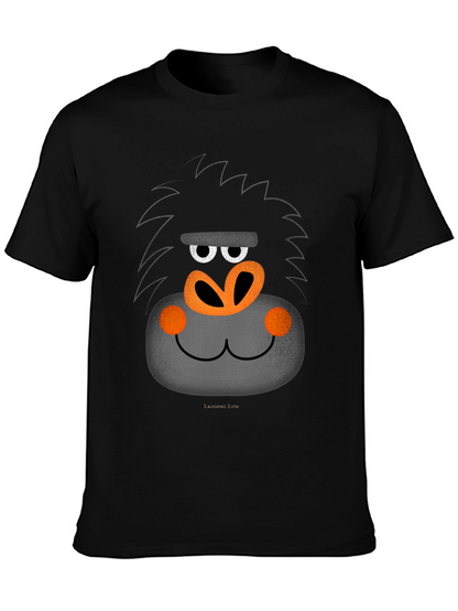 Funny Gorilla Face Graphic T-Shirt