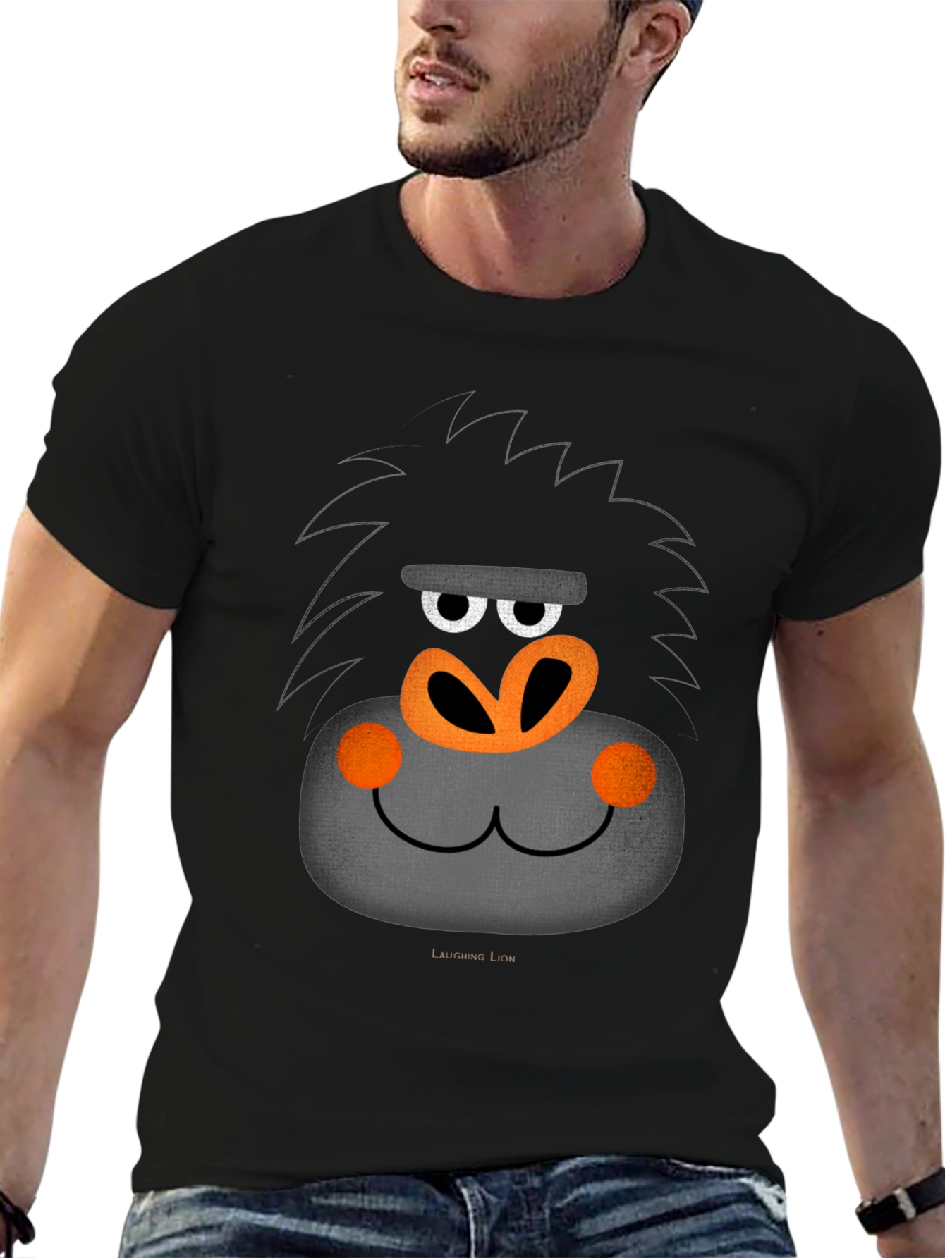 Funny Gorilla Face Graphic T-Shirt