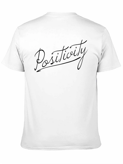Positivity Black Graphic T-Shirt - Stylish Menswear