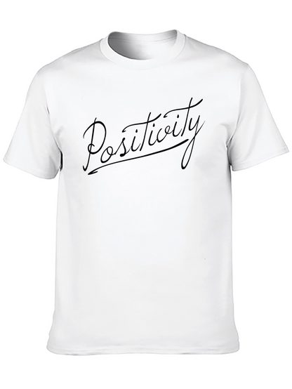 Positivity Black Graphic T-Shirt - Stylish Menswear