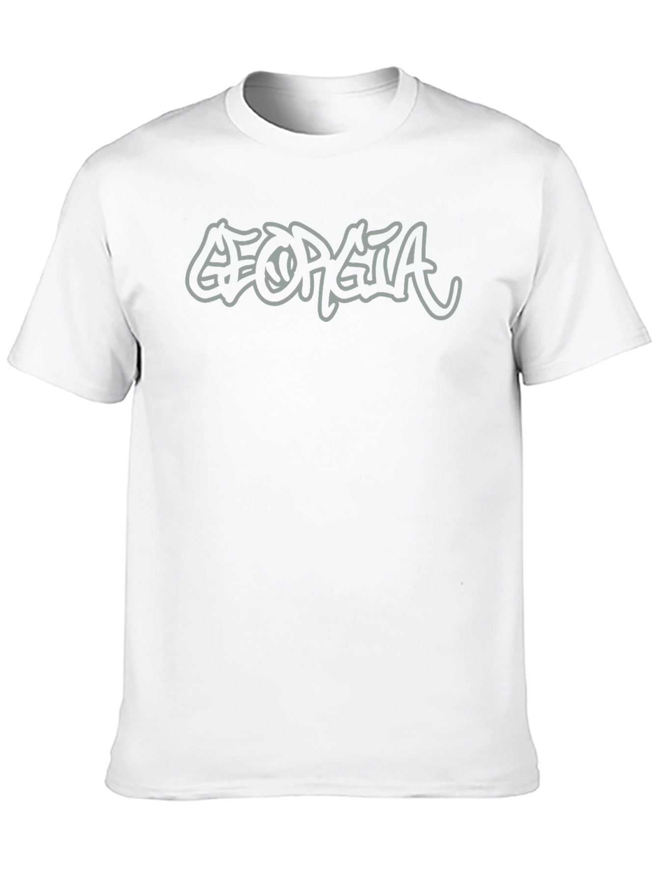Georgia Graffiti Style Graphic T-Shirt - Black
