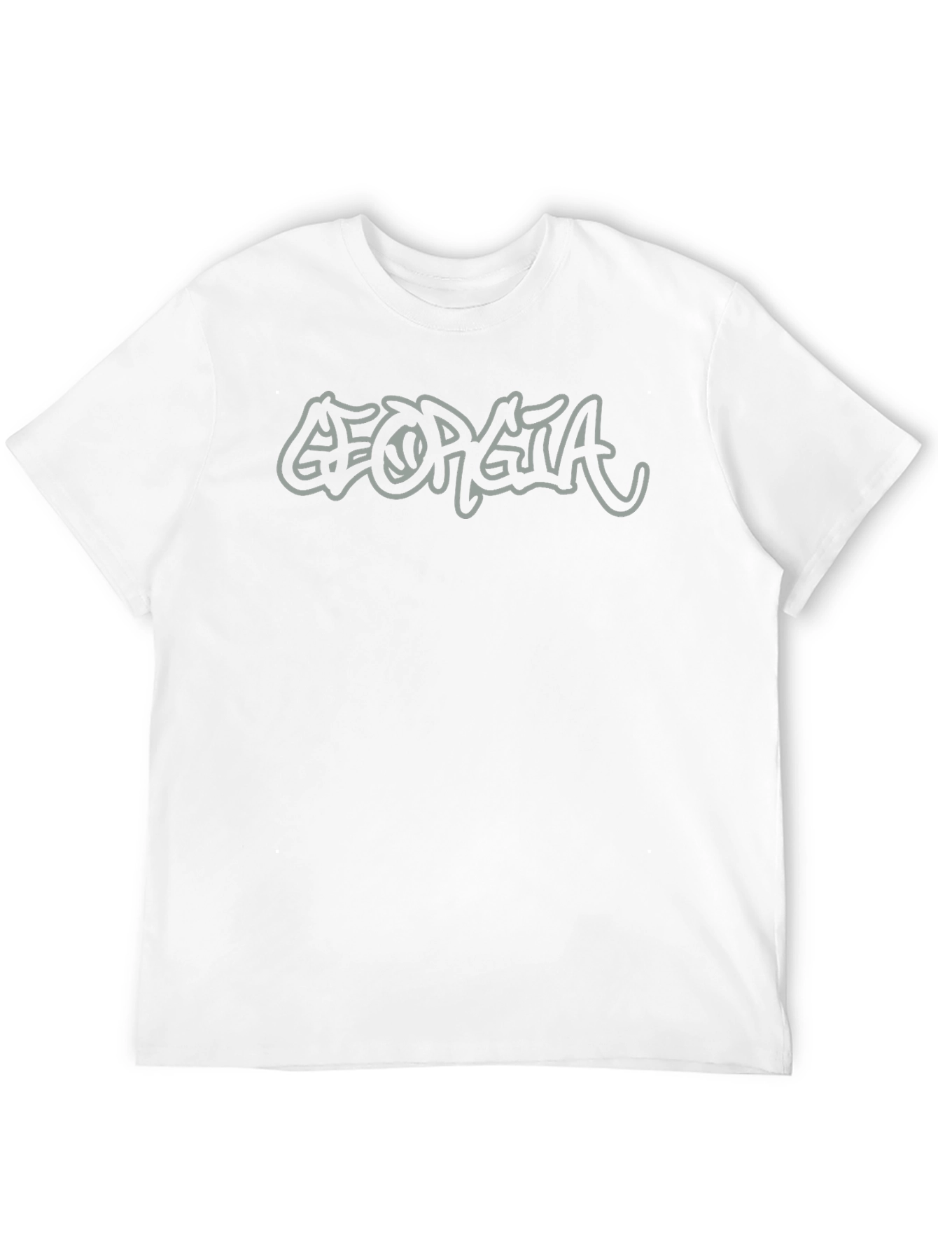 Georgia Graffiti Style Graphic T-Shirt - Black