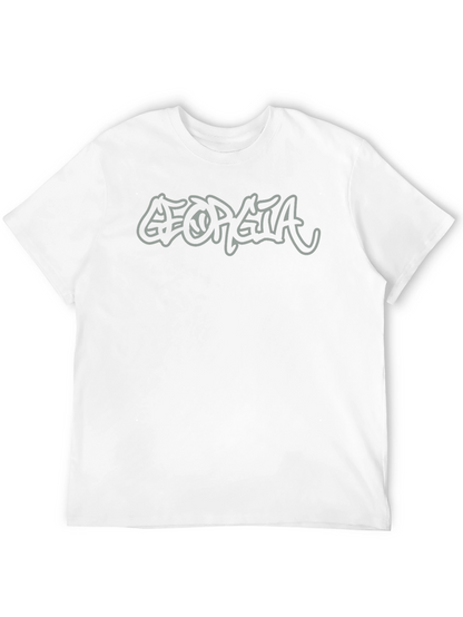 Georgia Graffiti Style Graphic T-Shirt - Black