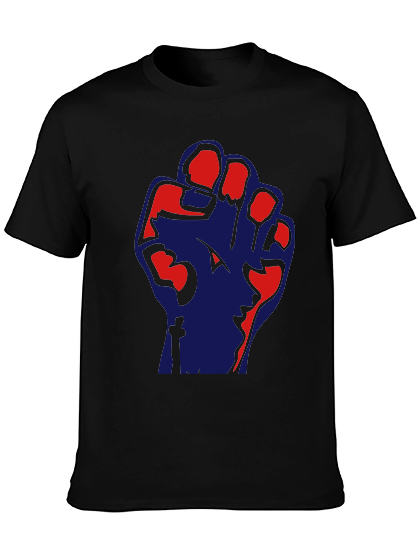 Political Fist Graphic Black T-Shirt