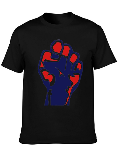 Political Fist Graphic Black T-Shirt