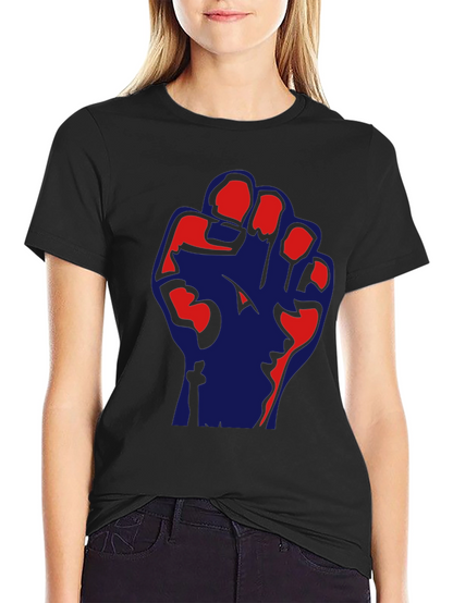Political Fist Graphic Black T-Shirt