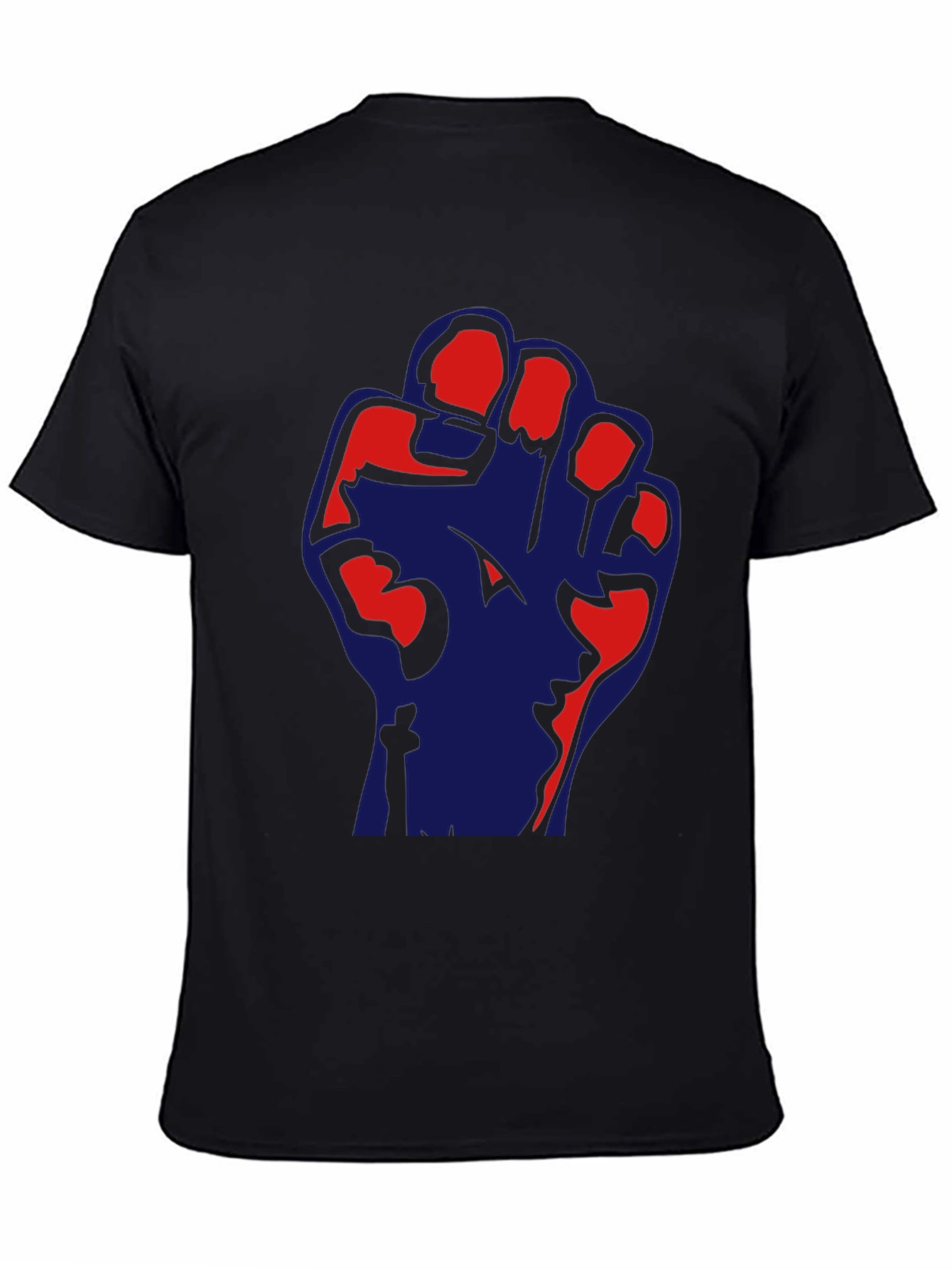 Political Fist Graphic Black T-Shirt