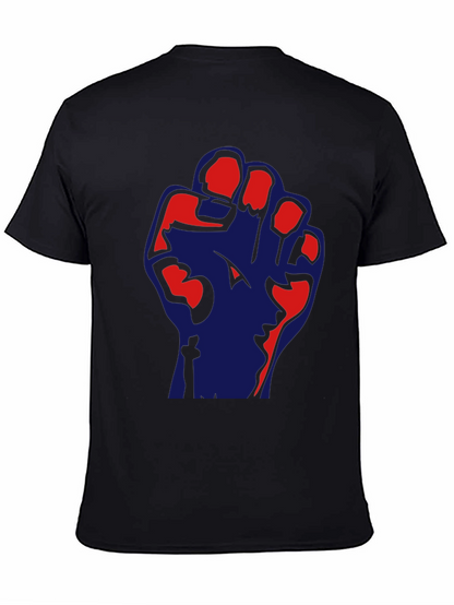 Political Fist Graphic Black T-Shirt