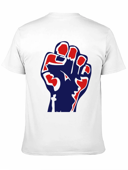 Political Fist Graphic Black T-Shirt