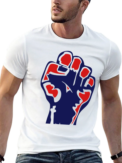 Political Fist Graphic Black T-Shirt