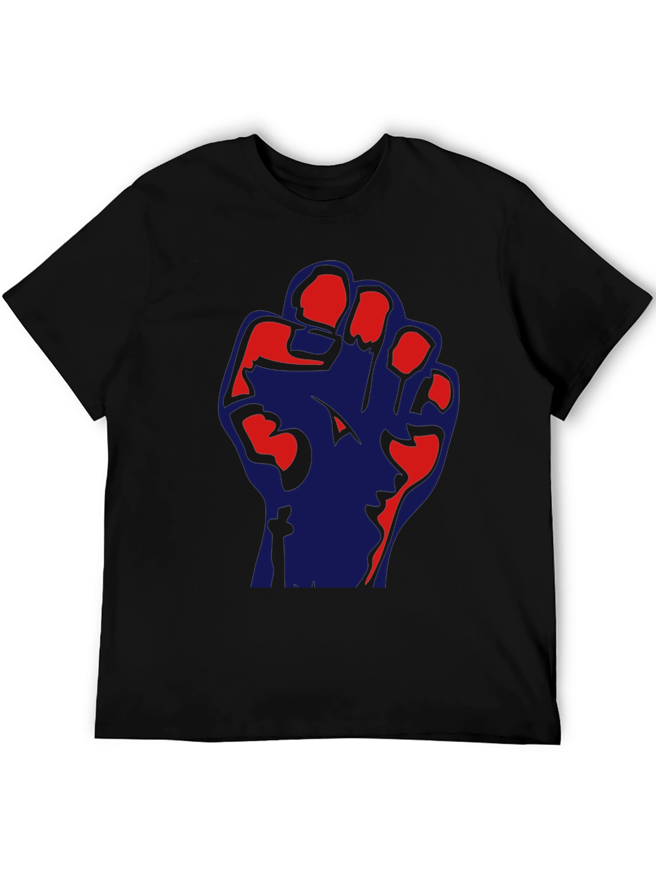 Political Fist Graphic Black T-Shirt
