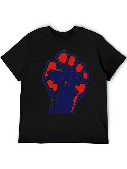 Political Fist Graphic Black T-Shirt