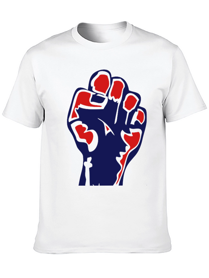 Political Fist Graphic Black T-Shirt