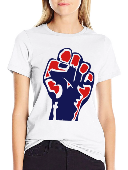 Political Fist Graphic Black T-Shirt