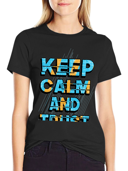 Keep Calm and Trust Black Graphic Tee