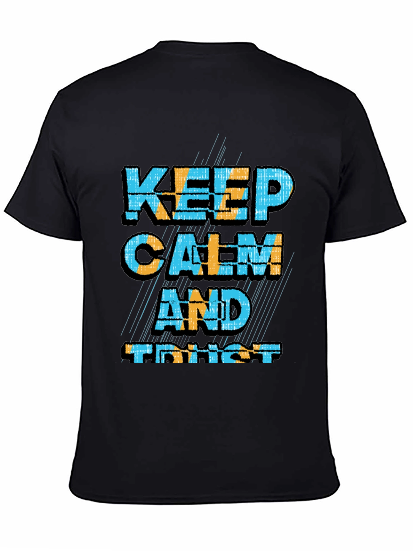Keep Calm and Trust Black Graphic Tee