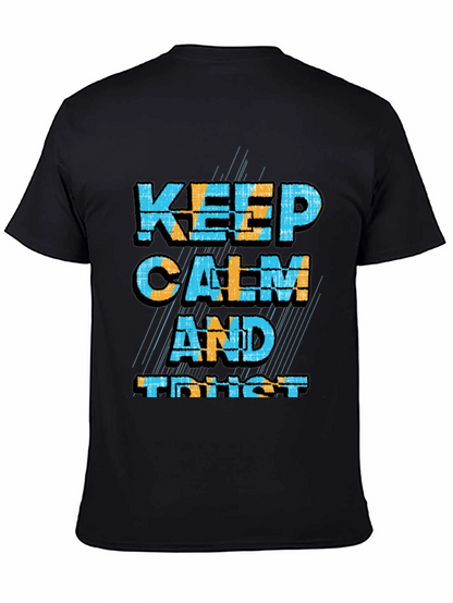 Keep Calm and Trust Black Graphic Tee