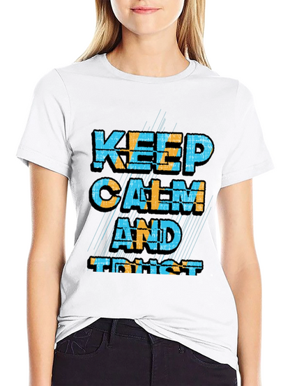 Keep Calm and Trust Black Graphic Tee