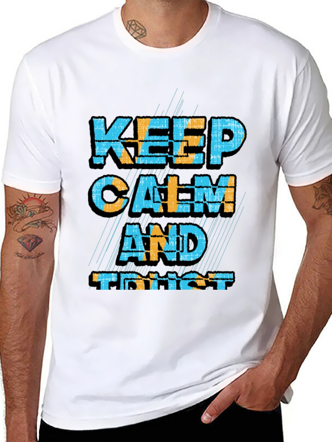 Keep Calm and Trust Black Graphic Tee