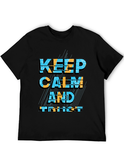 Keep Calm and Trust Black Graphic Tee