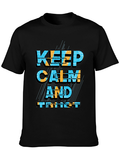 Keep Calm and Trust Black Graphic Tee