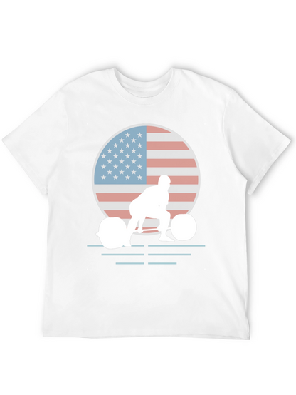USA Weightlifting T-Shirt - Patriotic Gym Apparel