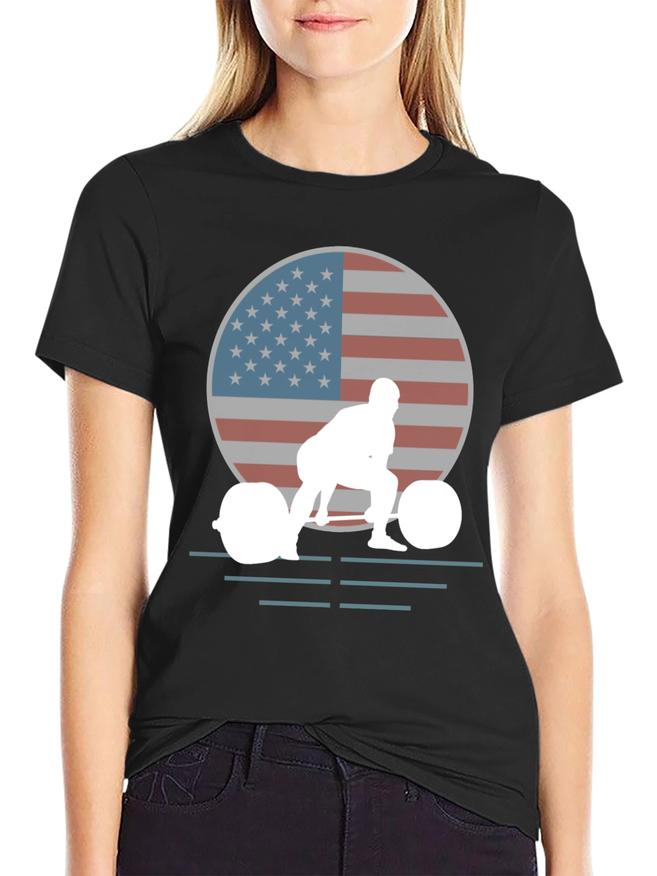 USA Weightlifting T-Shirt - Patriotic Gym Apparel