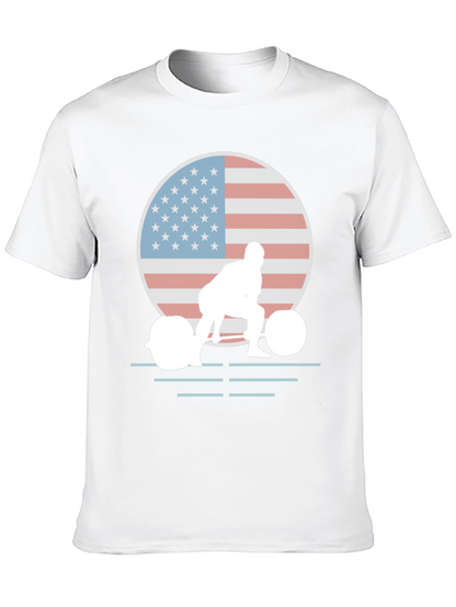 USA Weightlifting T-Shirt - Patriotic Gym Apparel