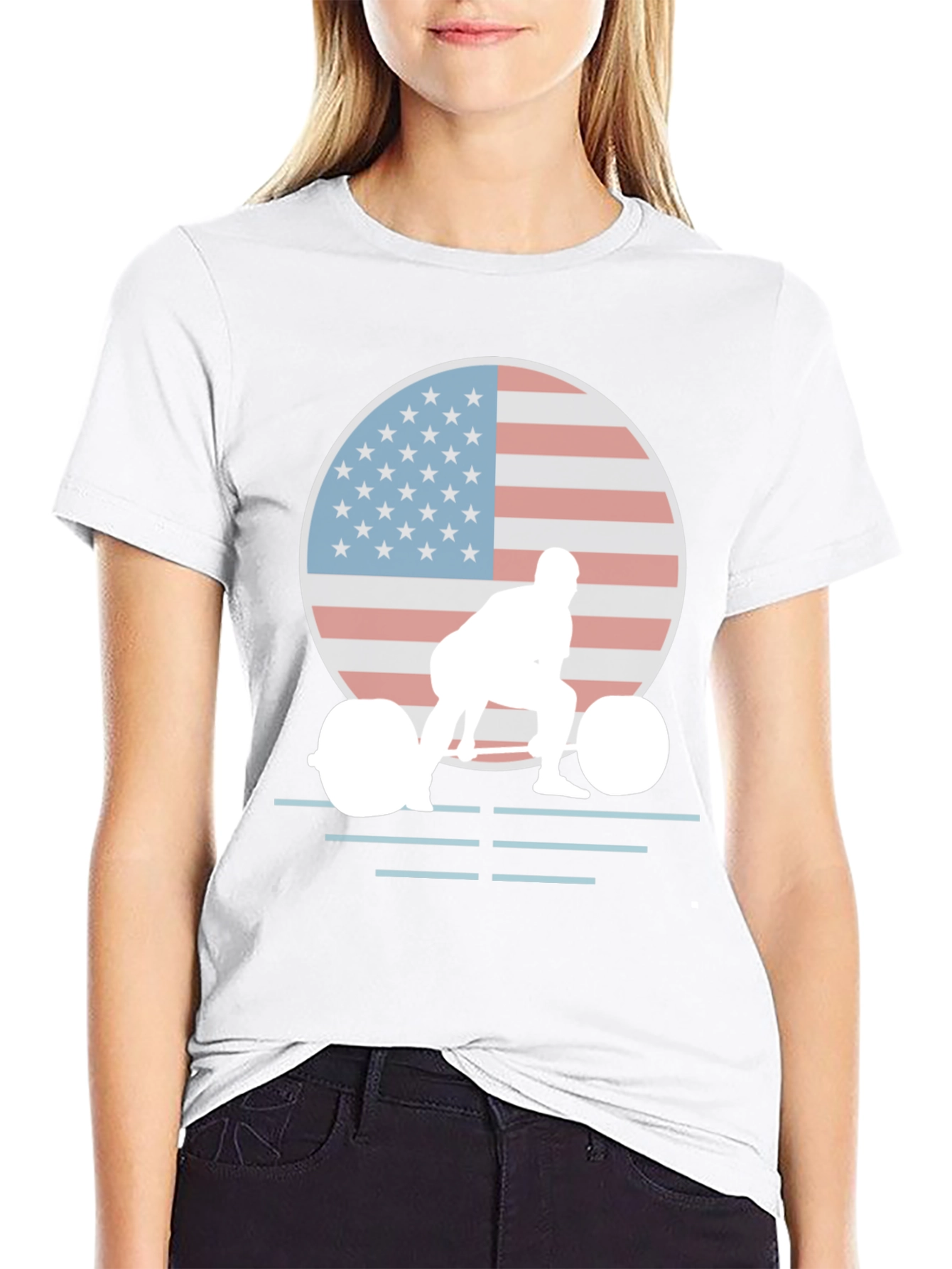 USA Weightlifting T-Shirt - Patriotic Gym Apparel