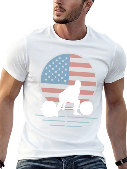 USA Weightlifting T-Shirt - Patriotic Gym Apparel