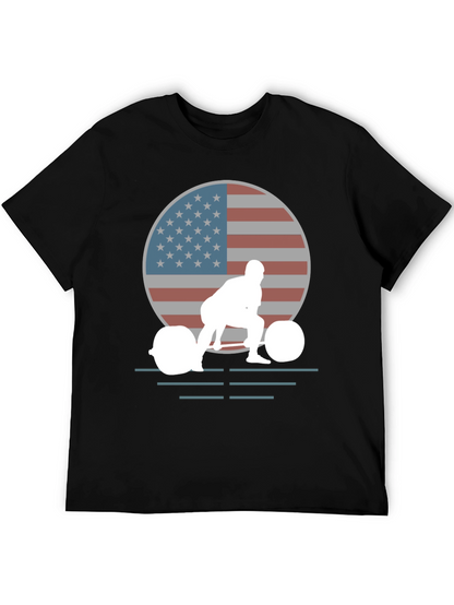USA Weightlifting T-Shirt - Patriotic Gym Apparel