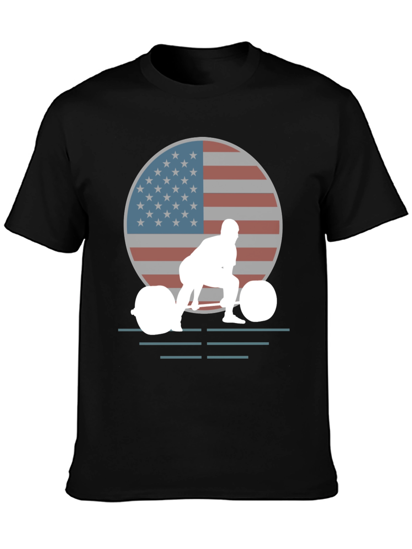 USA Weightlifting T-Shirt - Patriotic Gym Apparel