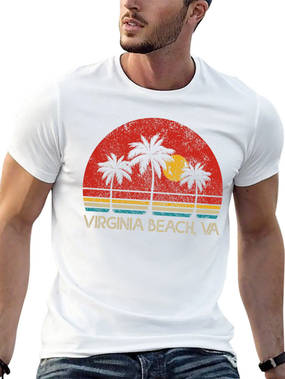 Virginia Beach VA Palm Tree Graphic Tee