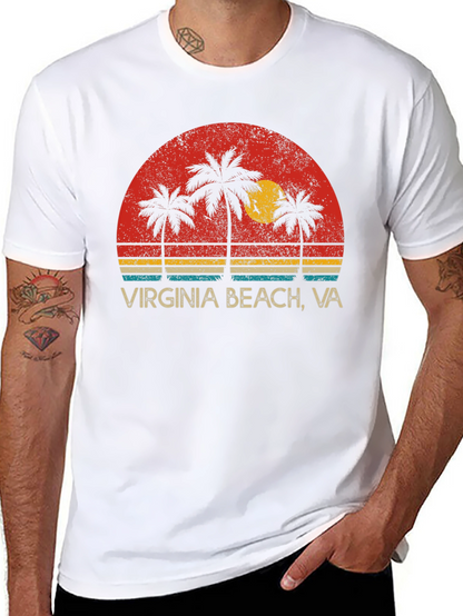 Virginia Beach VA Palm Tree Graphic Tee