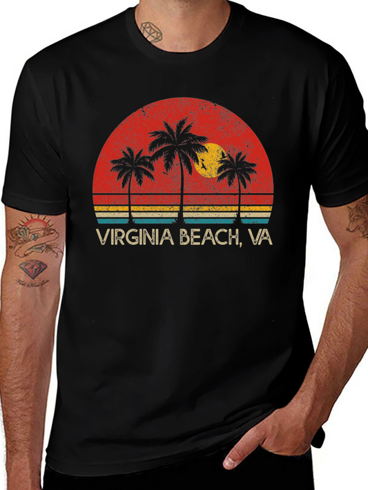 Virginia Beach VA Palm Tree Graphic Tee