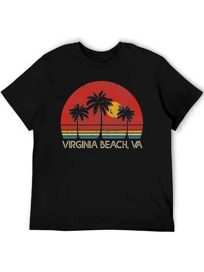 Virginia Beach VA Palm Tree Graphic Tee