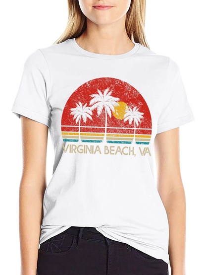 Virginia Beach VA Palm Tree Graphic Tee