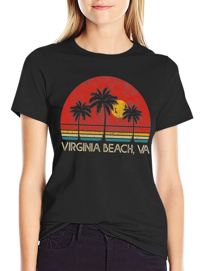 Virginia Beach VA Palm Tree Graphic Tee
