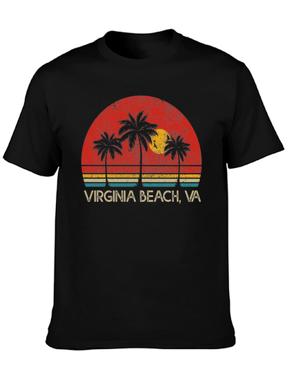 Virginia Beach VA Palm Tree Graphic Tee