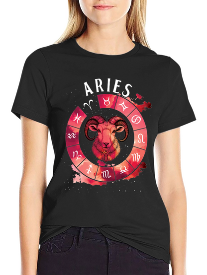 Aries Zodiac T-Shirt - Unique Astrology Design