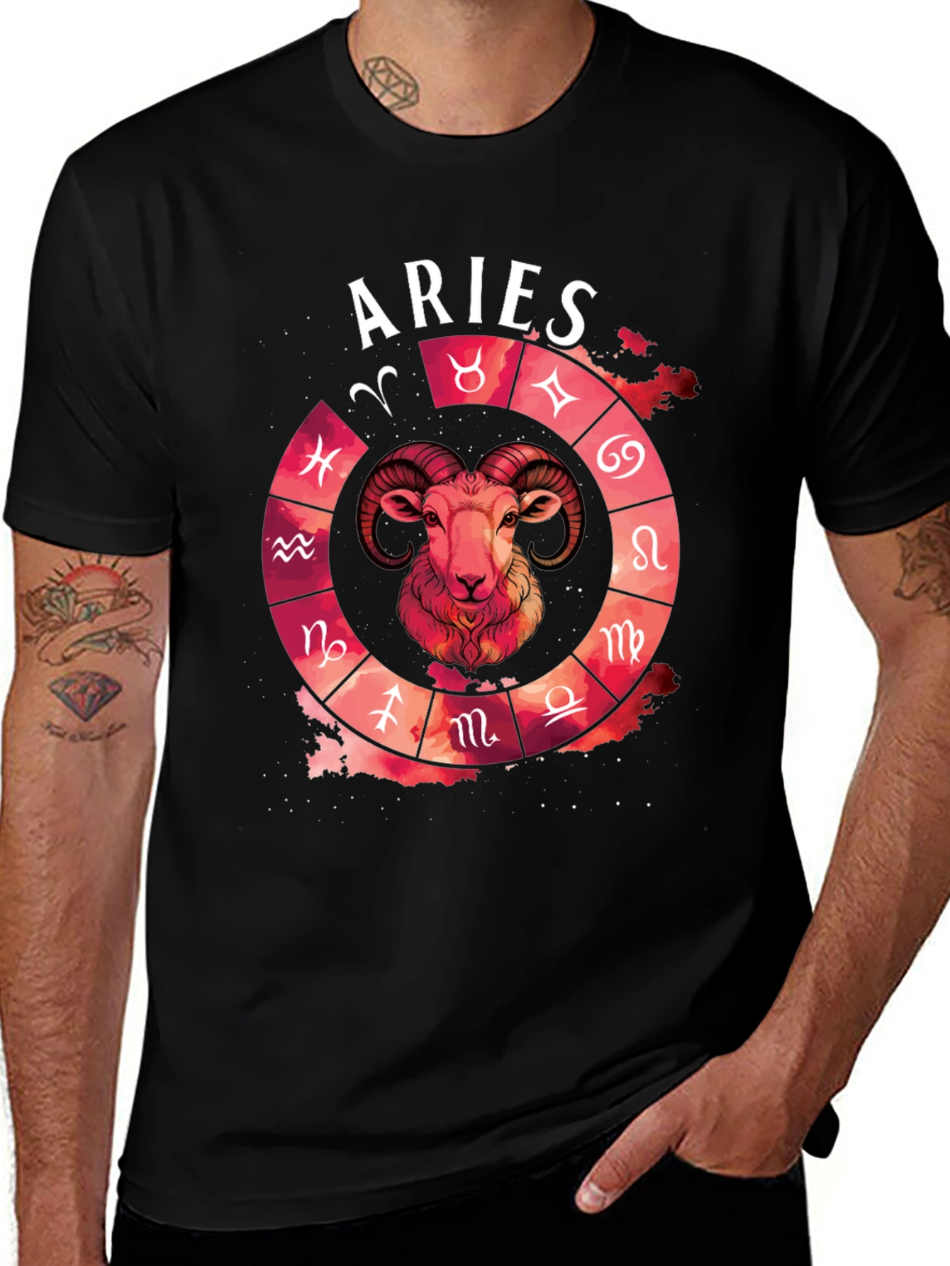 Aries Zodiac T-Shirt - Unique Astrology Design