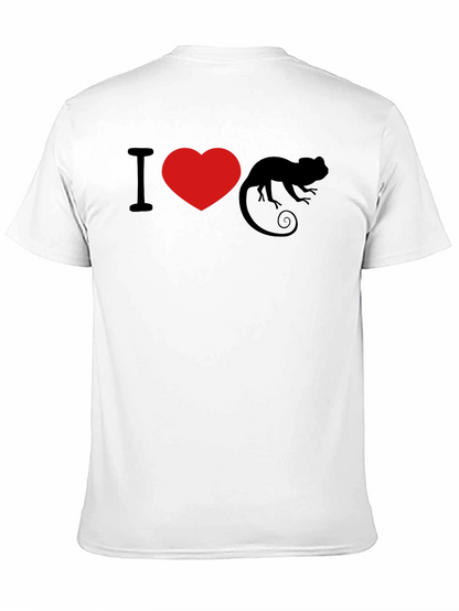 I Heart Chameleon Black T-Shirt
