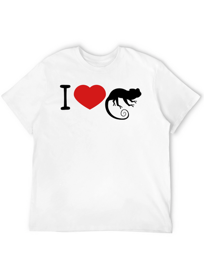 I Heart Chameleon Black T-Shirt