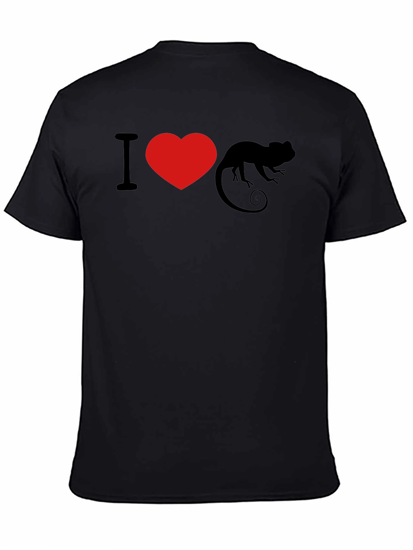 I Heart Chameleon Black T-Shirt