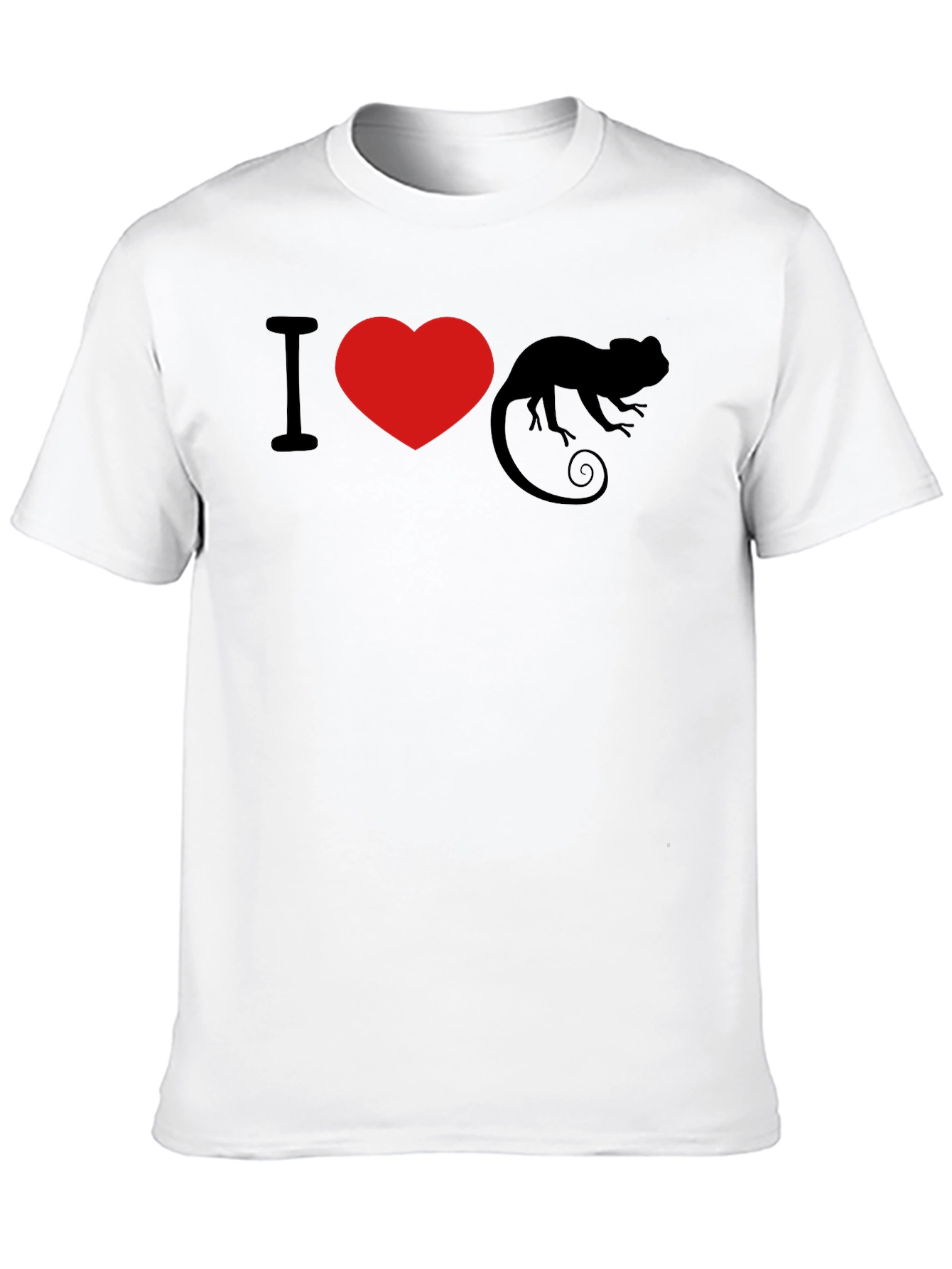 I Heart Chameleon Black T-Shirt