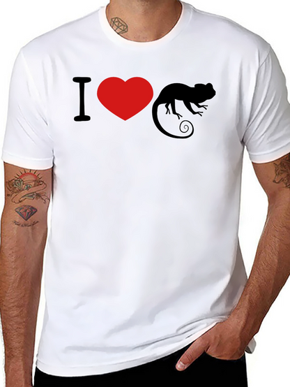 I Heart Chameleon Black T-Shirt
