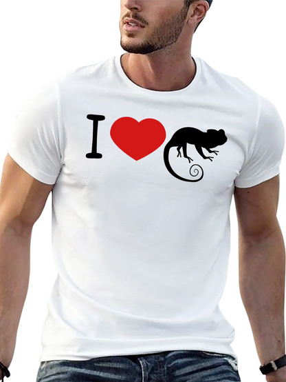 I Heart Chameleon Black T-Shirt