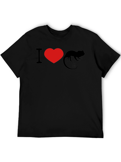 I Heart Chameleon Black T-Shirt