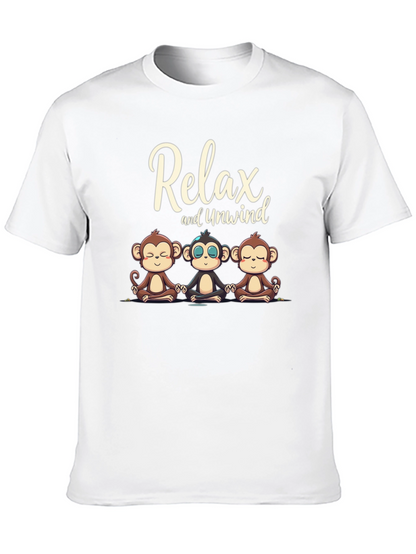 Relax and Unwind Monkey Graphic Tee