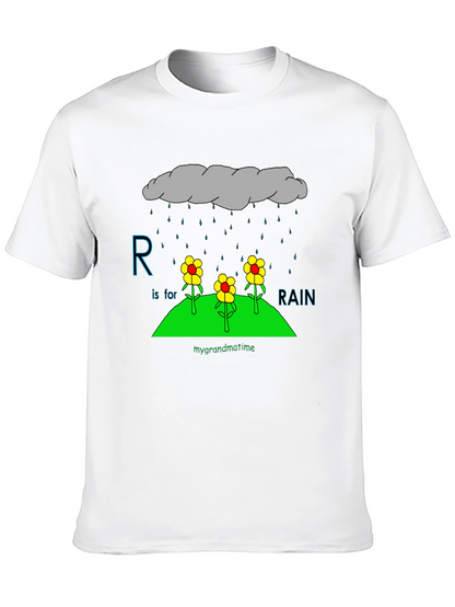 R is for Rain Black T-Shirt